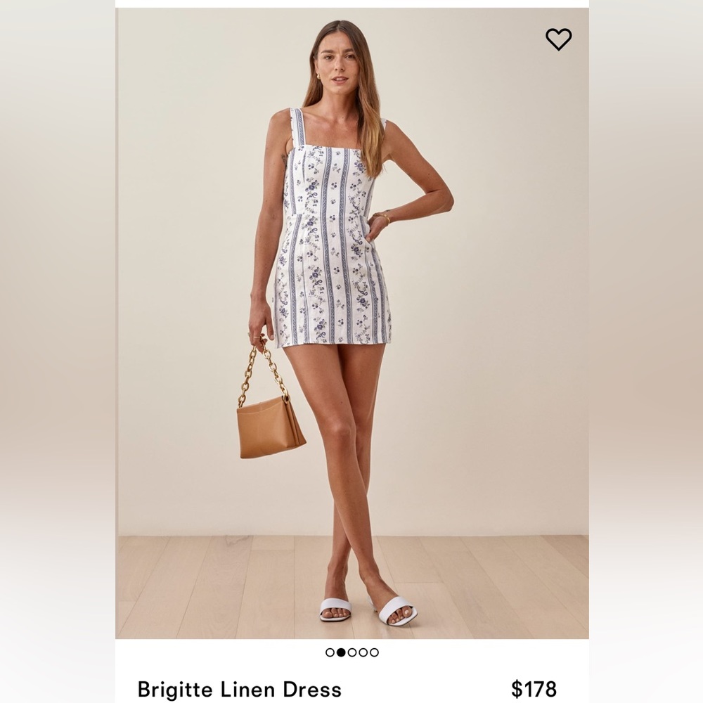 Reformation brigette linen dress